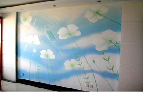  遂平画墙绘怎么画好白云的蓬松感？