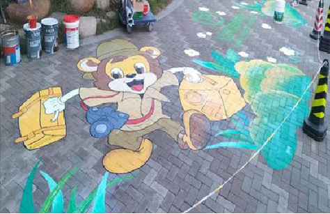 遂平夏季画地面彩绘会遇到的问题