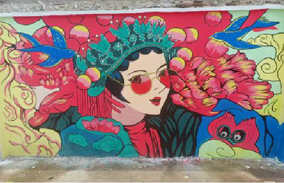  遂平墙体彩绘-网红墙