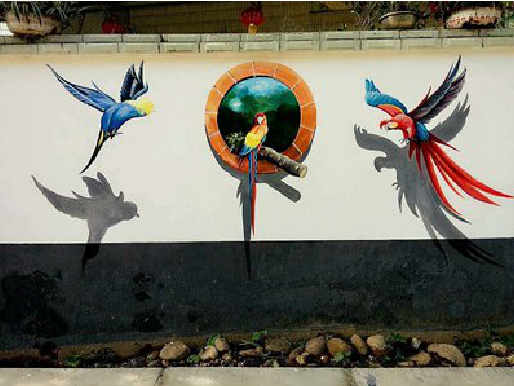  遂平视觉错位-3D墙绘设计